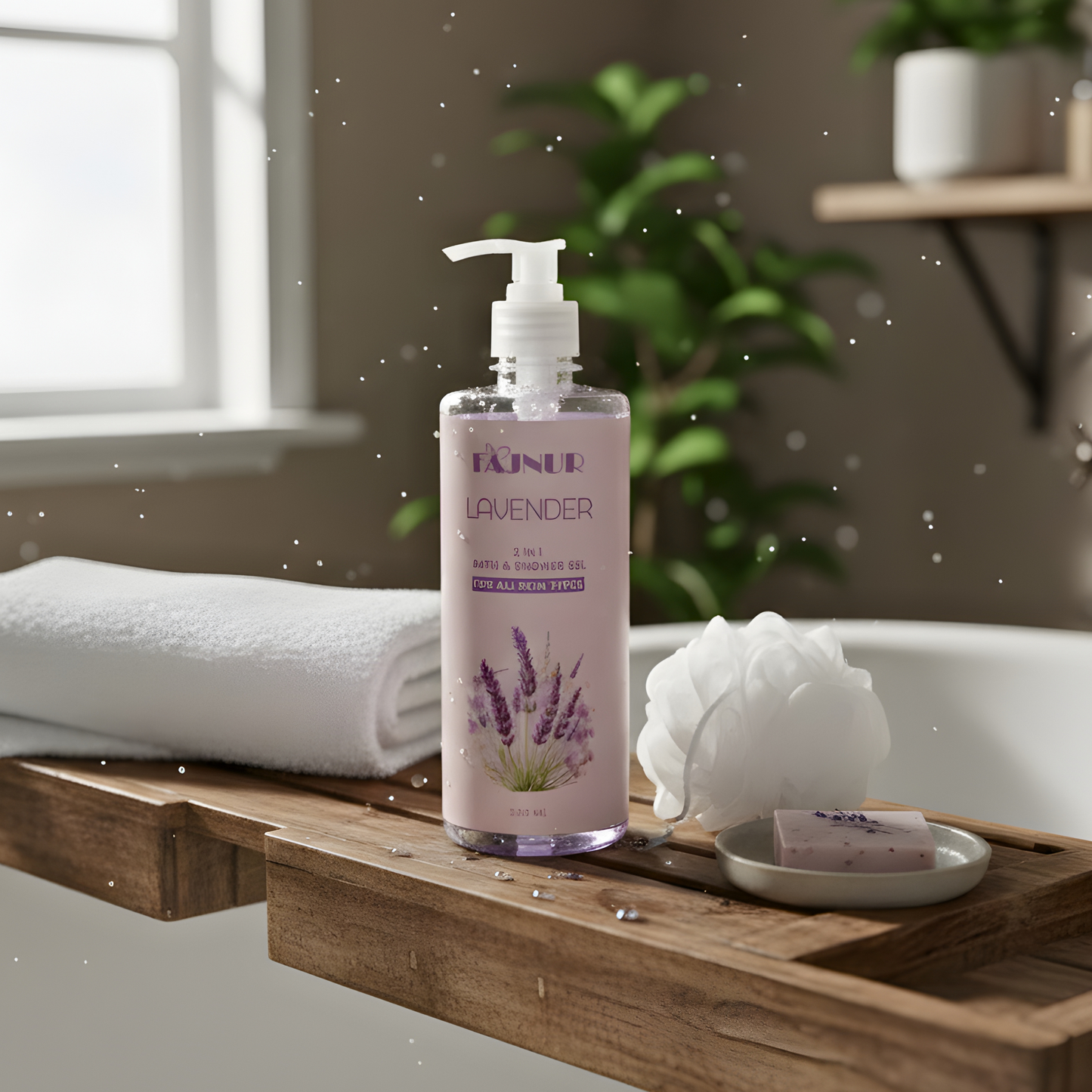 FAJNUR Lavender 2 in 1 Bath  Shower Gel – 550ml | Refreshing &amp; Relaxing Formula - Fajnur Skin Care