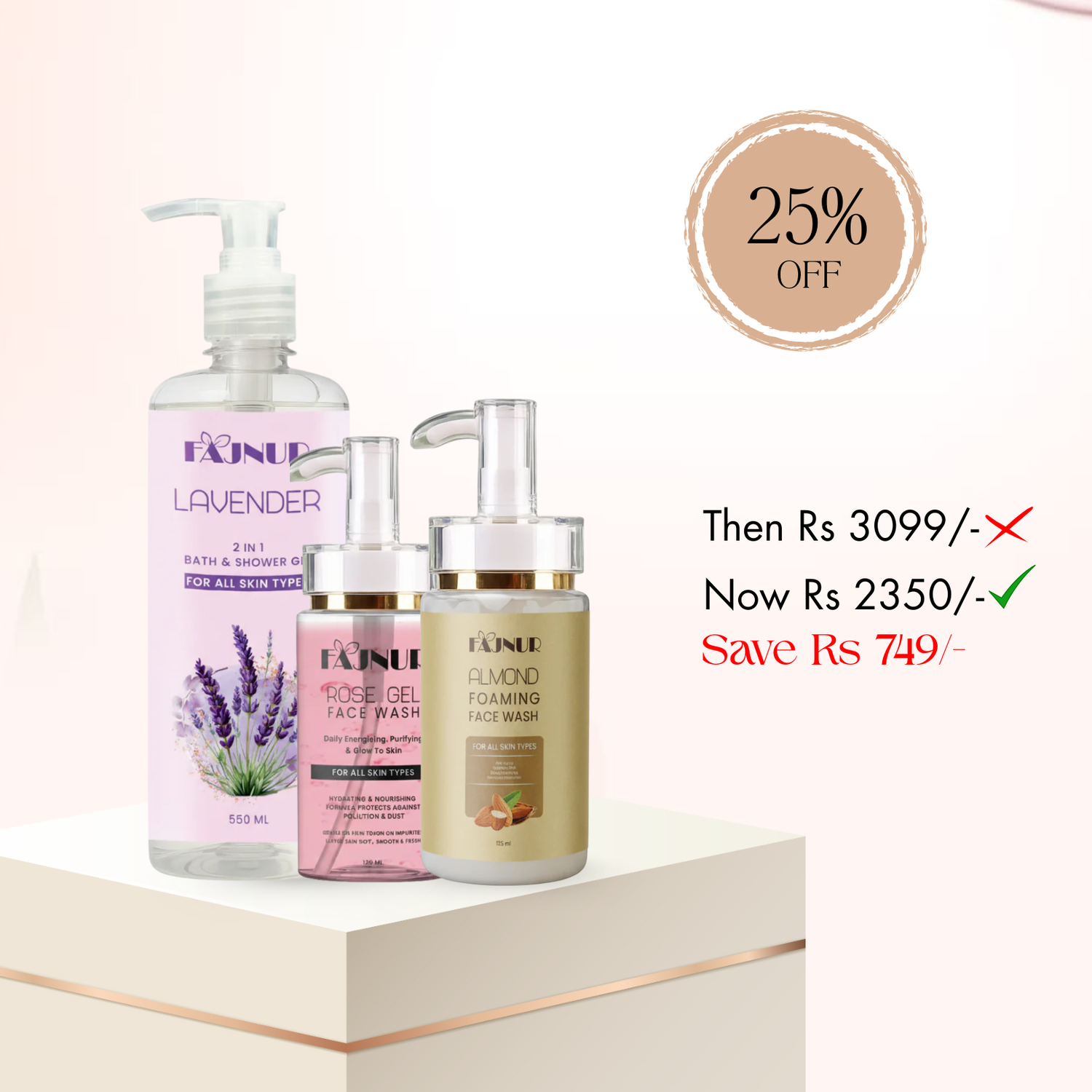 Bundle-4(Shower Gel +Rose Gell 125ml+ Almond  )