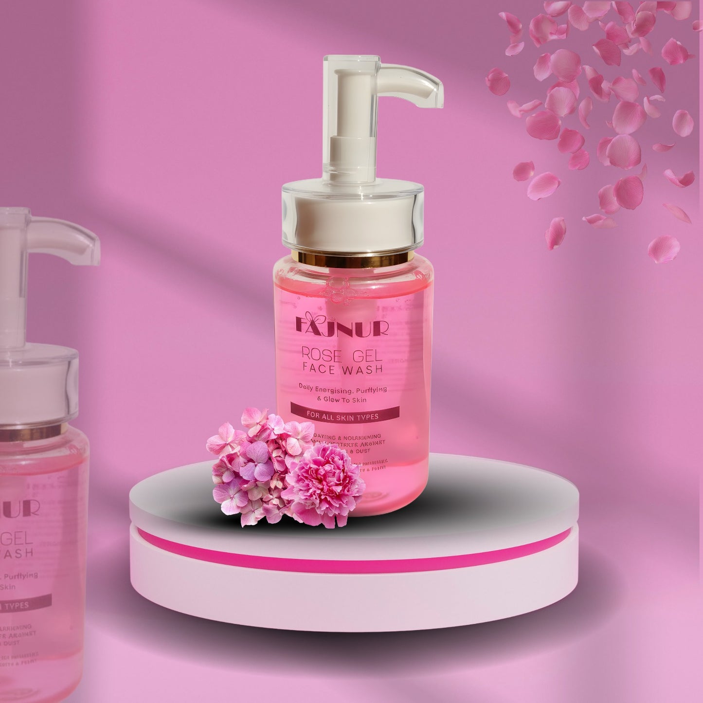 Fajnur Rose Gel Face Wash – Hydrating  Glow Boost Formula (125ml) - Fajnur Skin Care